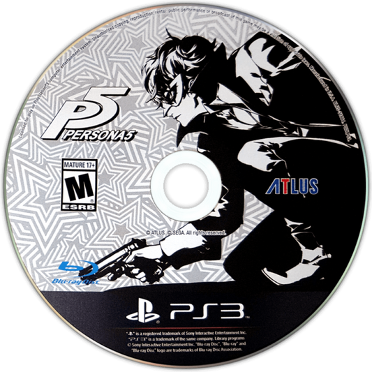 Persona 5 disc for PlayStation 3 PS3 video game