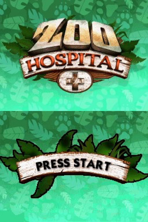 Zoo Hospital title screen for Nintendo DS (DS) video game