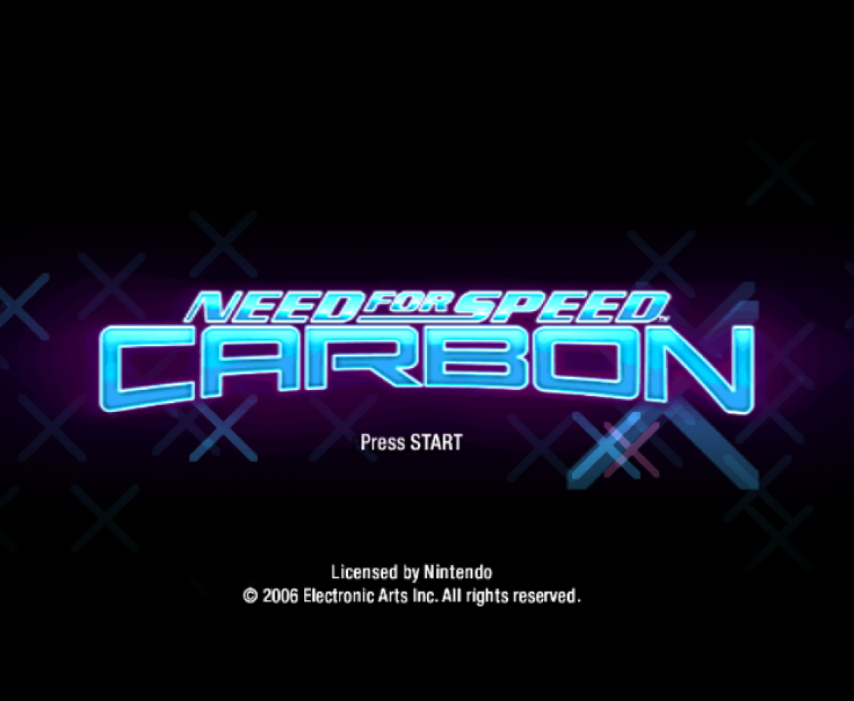 Need for Speed: Carbon for Nintendo GameCube (GC) at Gamers INC, featuring the adrenaline-fueled sequel to Most Wanted that takes the fight for street supremacy into the treacherous curves of Carbon Canyon, where you lead a crew of specialized tuners, muscles, and exotics to conquer rival territories through high-stakes "Canyon Duels" and strategic team-based racing in the series' most atmospheric urban night-driving experience main menu title screen