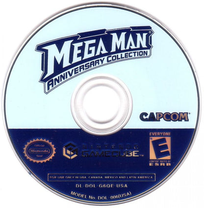Mega Man Anniversary Collection GameCube classic compilation featuring multiple Mega Man games with retro platforming action and bonus content disc