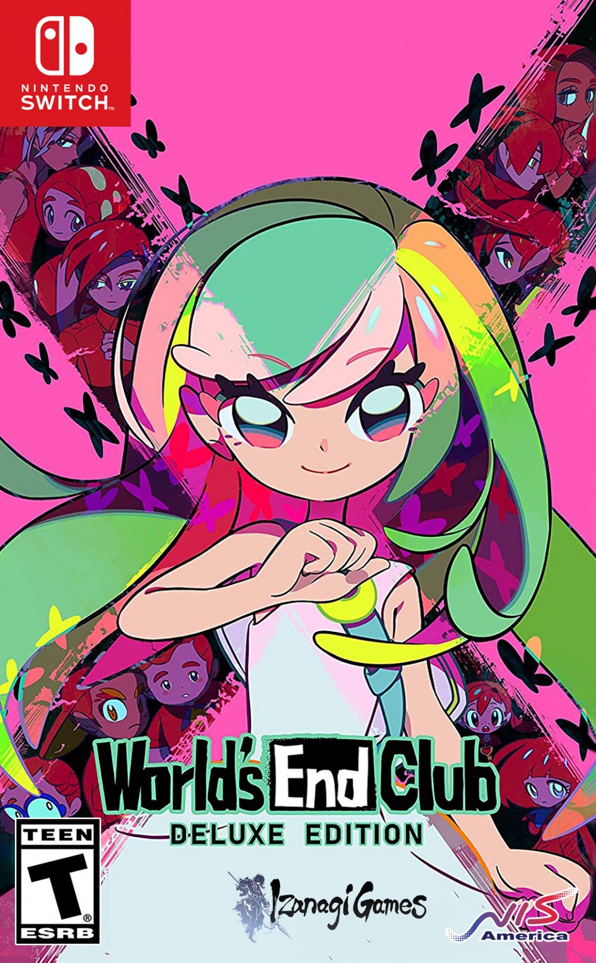 World's End Club Deluxe Edition Nintendo Switch game featuring mystery adventure gameplay and bonus collectible content front cover