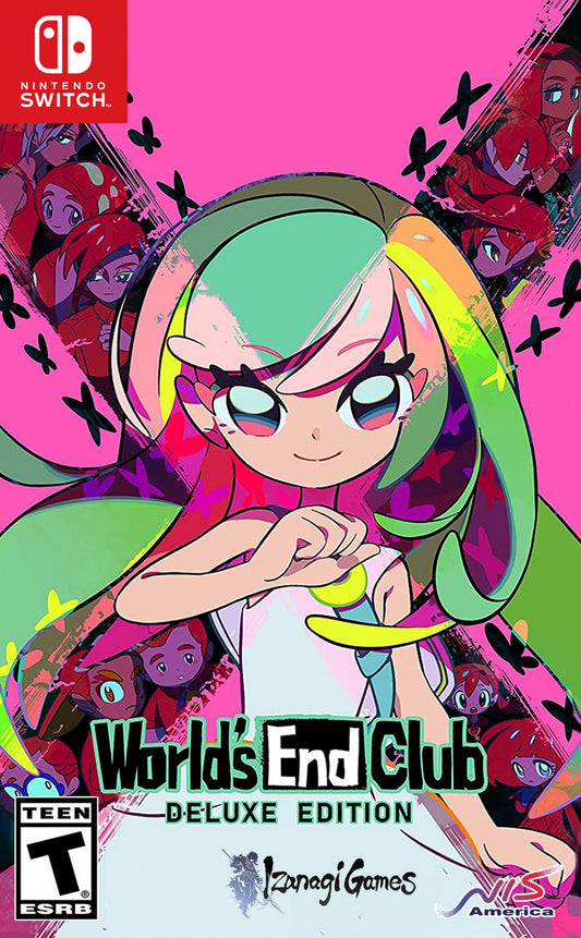 World's End Club Deluxe Edition Nintendo Switch game featuring mystery adventure gameplay and bonus collectible content front cover