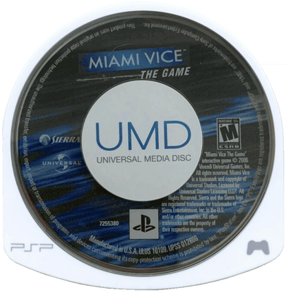 Miami Vice disc for PlayStation Portable (PSP) action-adventure video game