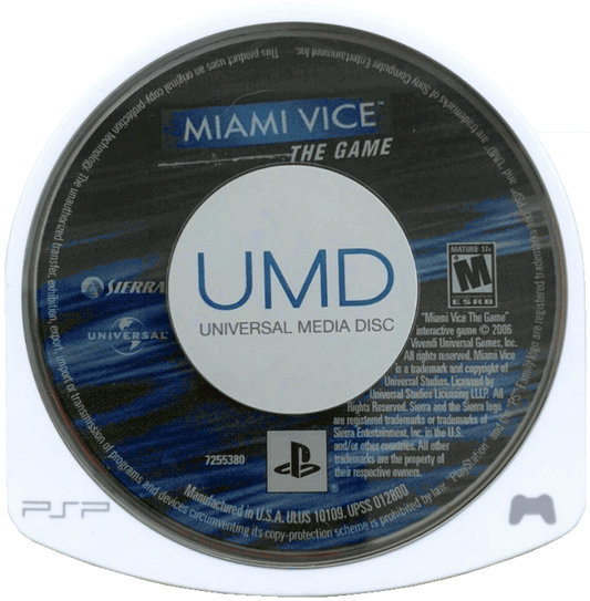 Miami Vice disc for PlayStation Portable (PSP) action-adventure video game