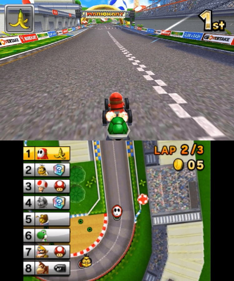 Mario Kart 7 gameplay for Nintendo 3DS (3DS) racing video game