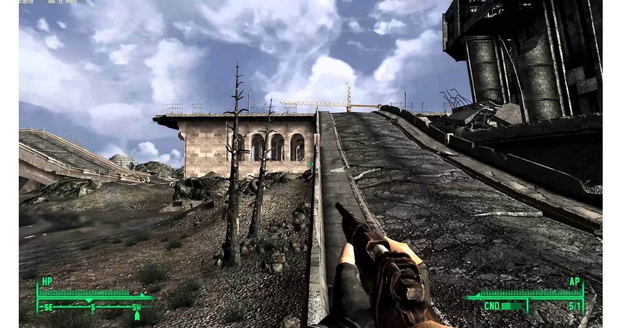 Fallout 3 for PlayStation 3 (PS3) featuring a massive open-world RPG set in the post-apocalyptic ruins of Washington, D.C., where you emerge from Vault 101 to search for your father; utilize the tactical V.A.T.S. combat system, make world-altering moral choices, and explore the dangerous Capital Wasteland in this definitive survival experience that reimagined the Fallout series gameplay screenshot