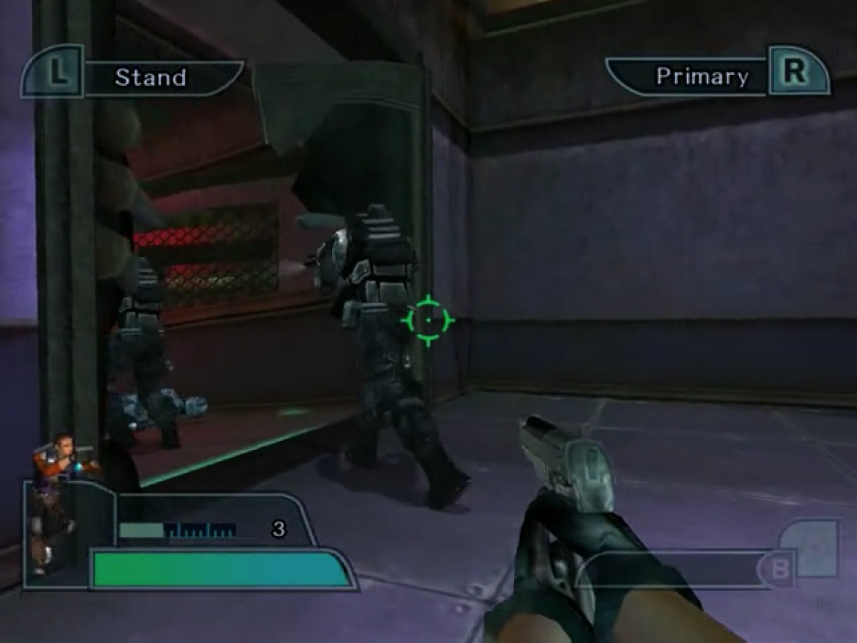 Geist gameplay for GameCube (GC) first-person action-adventure shooter video game