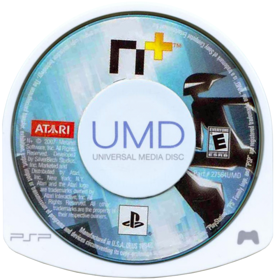 N+ disc for PlayStation Portable (PSP) action platformer game