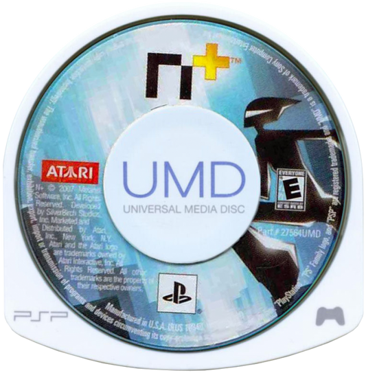 N+ disc for PlayStation Portable (PSP) action platformer game