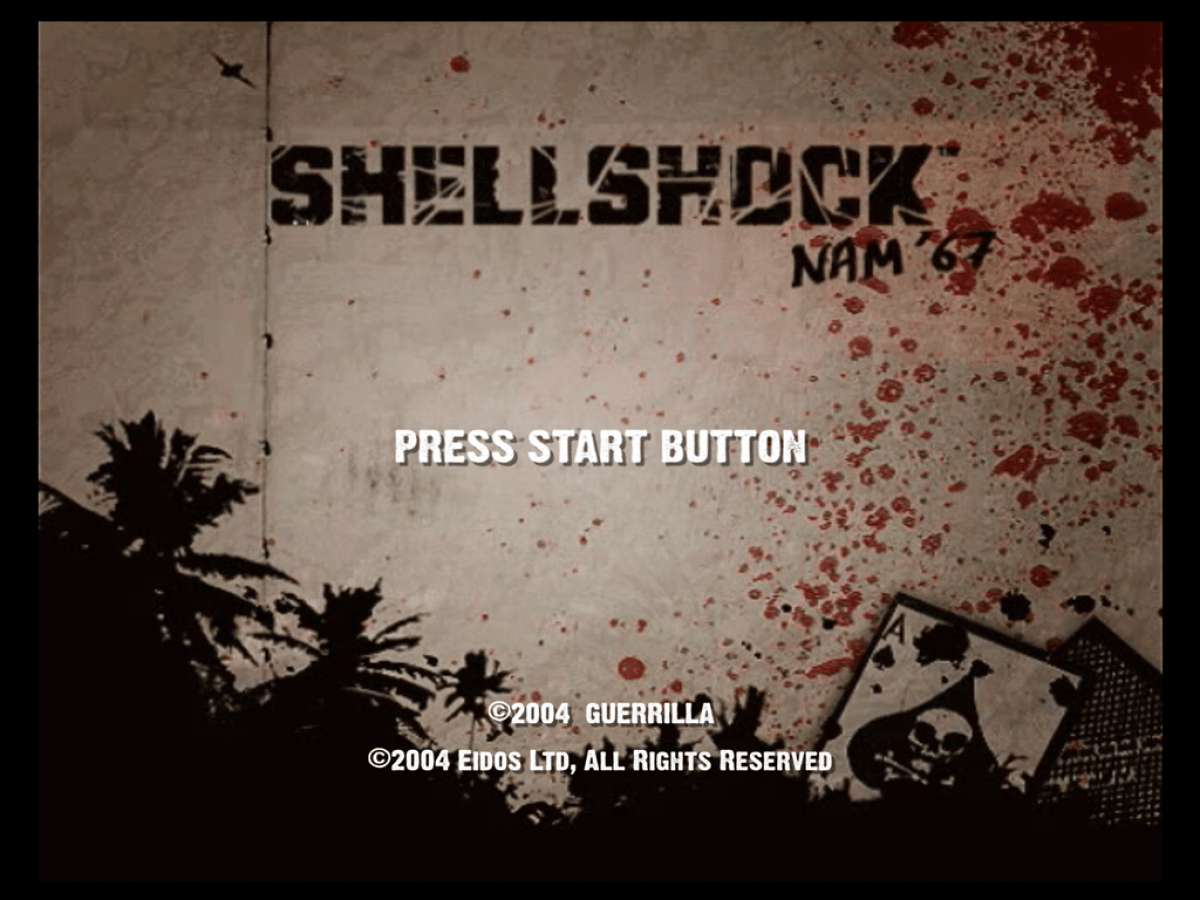 Shellshock: Nam 67 title screen for Xbox (XBOX) video game