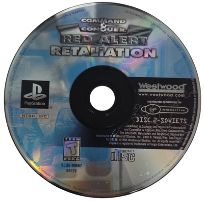 Command and Conquer: Red Alert - Retaliation disc for PlayStation 1 (PS1) retro video game disc 2