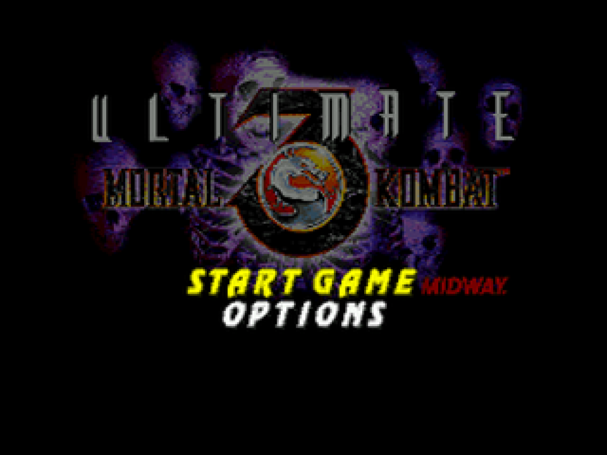 Ultimate Mortal Kombat 3 title screen for Sega Genesis (GEN) video game