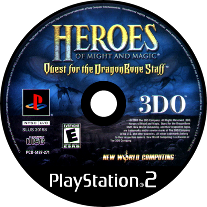 Heroes of Might and Magic PlayStation 2 retro video game turn based strategy disc