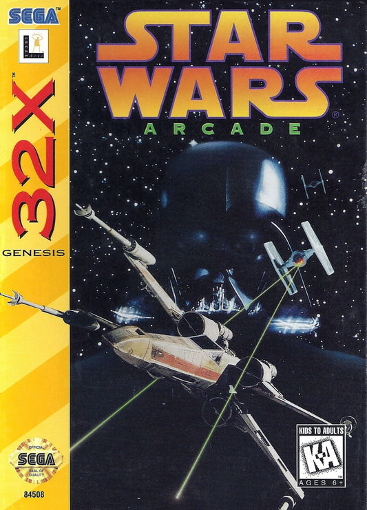 Star Wars Arcade Sega 32X retro video game rail shooter cover art (1994)