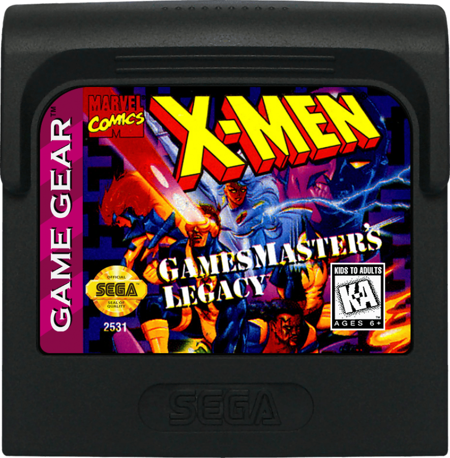 X-Men: GamesMaster's Legacy cartridge for Sega Game Gear (GG) video game