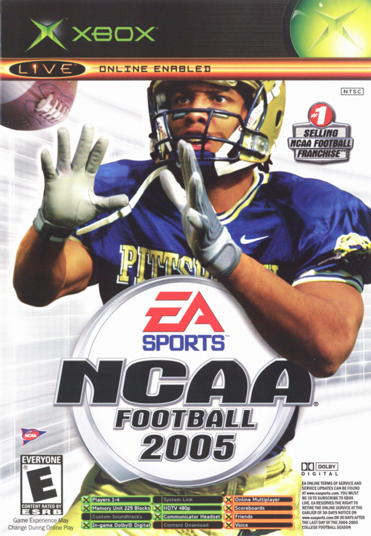 NCAA Football 2005 / Top Spin [Dual Pack] cover art for Xbox (XBOX) video game