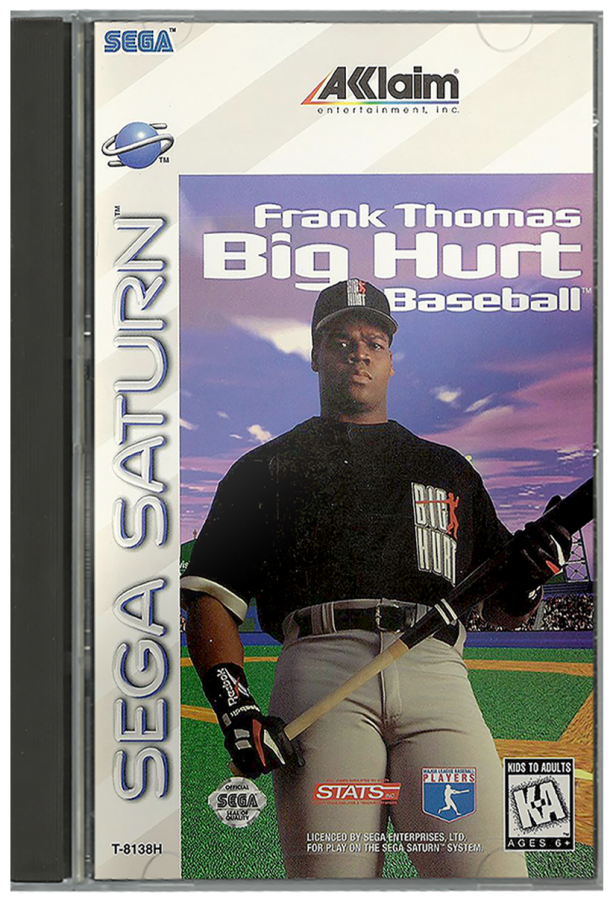 Frank Thomas Big Hurt Baseball cover art for Sega Saturn (SS) video game