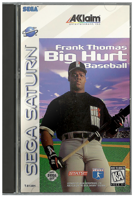 Frank Thomas Big Hurt Baseball cover art for Sega Saturn (SS) video game