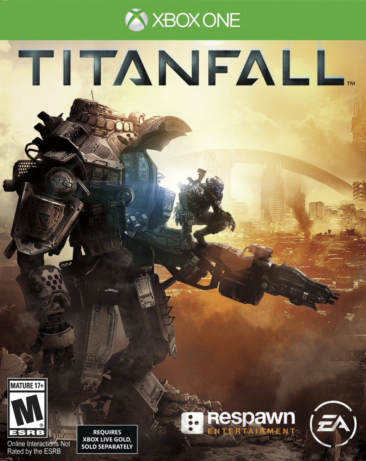 Titanfall – Xbox One (XONE) cover art for sci-fi first-person shooter video game