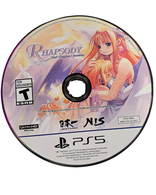 Rhapsody: Marl Kingdom Chronicles Deluxe Edition for PlayStation 5 – complete PS5 RPG set with special packaging and original anime-style cover art disc 