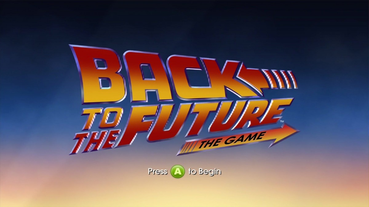 Back to the Future: The Game – 30th Anniversary Edition start screen for Xbox 360 (X360) graphic adventure video game