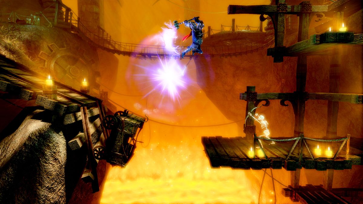 Trine: Ultimate Collection – PlayStation 4 (PS4) video game gameplay, fantasy puzzle-platformer adventure game.