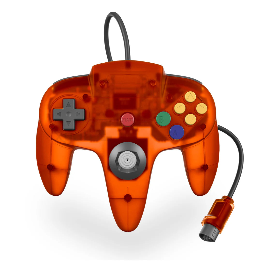 XYAB brand Inferno Orange Nintendo 64 controller wired gaming accessory