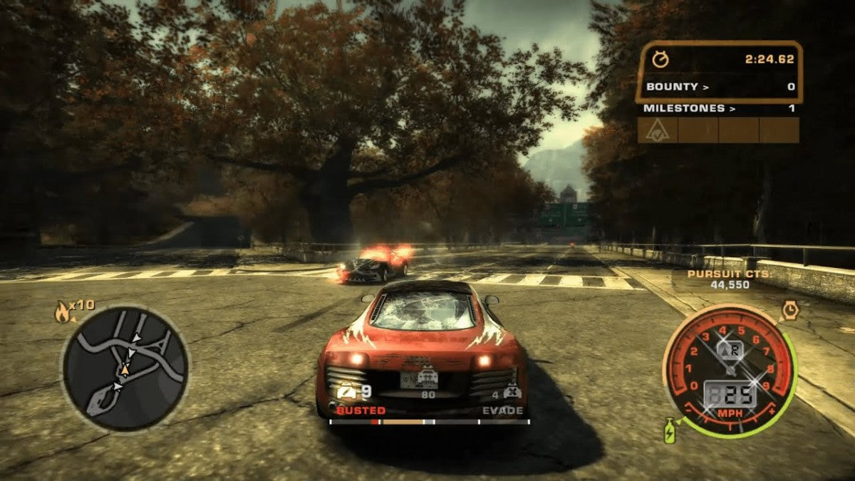 Need for Speed: Most Wanted for Xbox (XBOX) at Gamers INC, featuring high-stakes street racing and intense police pursuits as you climb the Blacklist to become the most notorious racer in Rockport City gameplay screenshot