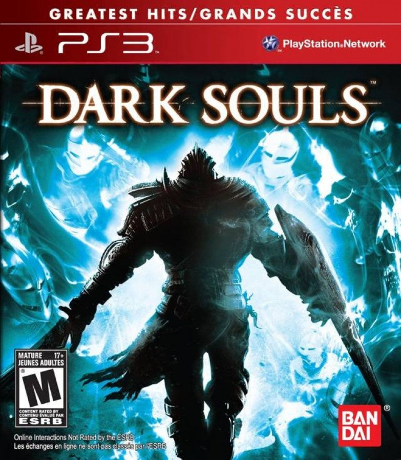 Dark Souls Greatest Hits PlayStation 3 PS3 for retro video game enthusiasts featuring action role playing gameplay challenging combat dark fantasy world exploration intricate level design memorable boss battles character progression and collectible gaming appeal front cover
