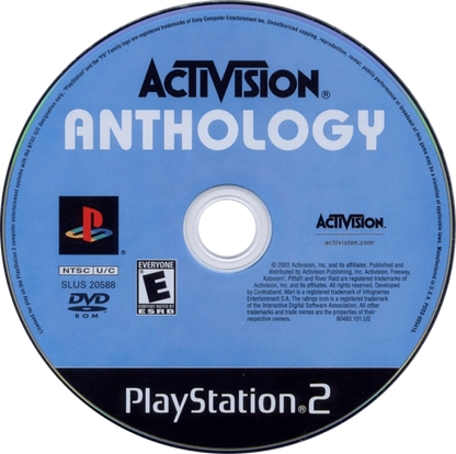 Activision Anthology PlayStation 2 PS2 for retro video game fans featuring classic Atari 2600 arcade favorites multiple vintage Activision games nostalgic gameplay unlockable content historical gaming extras timeless arcade action collectible gaming appeal disc