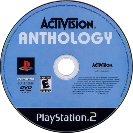 Activision Anthology PlayStation 2 PS2 for retro video game fans featuring classic Atari 2600 arcade favorites multiple vintage Activision games nostalgic gameplay unlockable content historical gaming extras timeless arcade action collectible gaming appeal disc