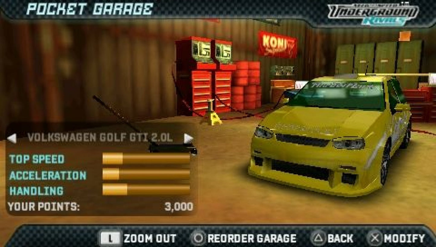 Need for Speed: Underground Rivals gameplay for PlayStation Portable (PSP) racing game