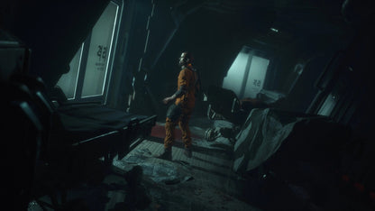The Callisto Protocol Day One Edition inspired design featuring sci fi survival horror aesthetic dark space prison setting terrifying alien creatures atmospheric suspense brutal combat futuristic nightmare environments cinematic horror adventure presentation gameplay 