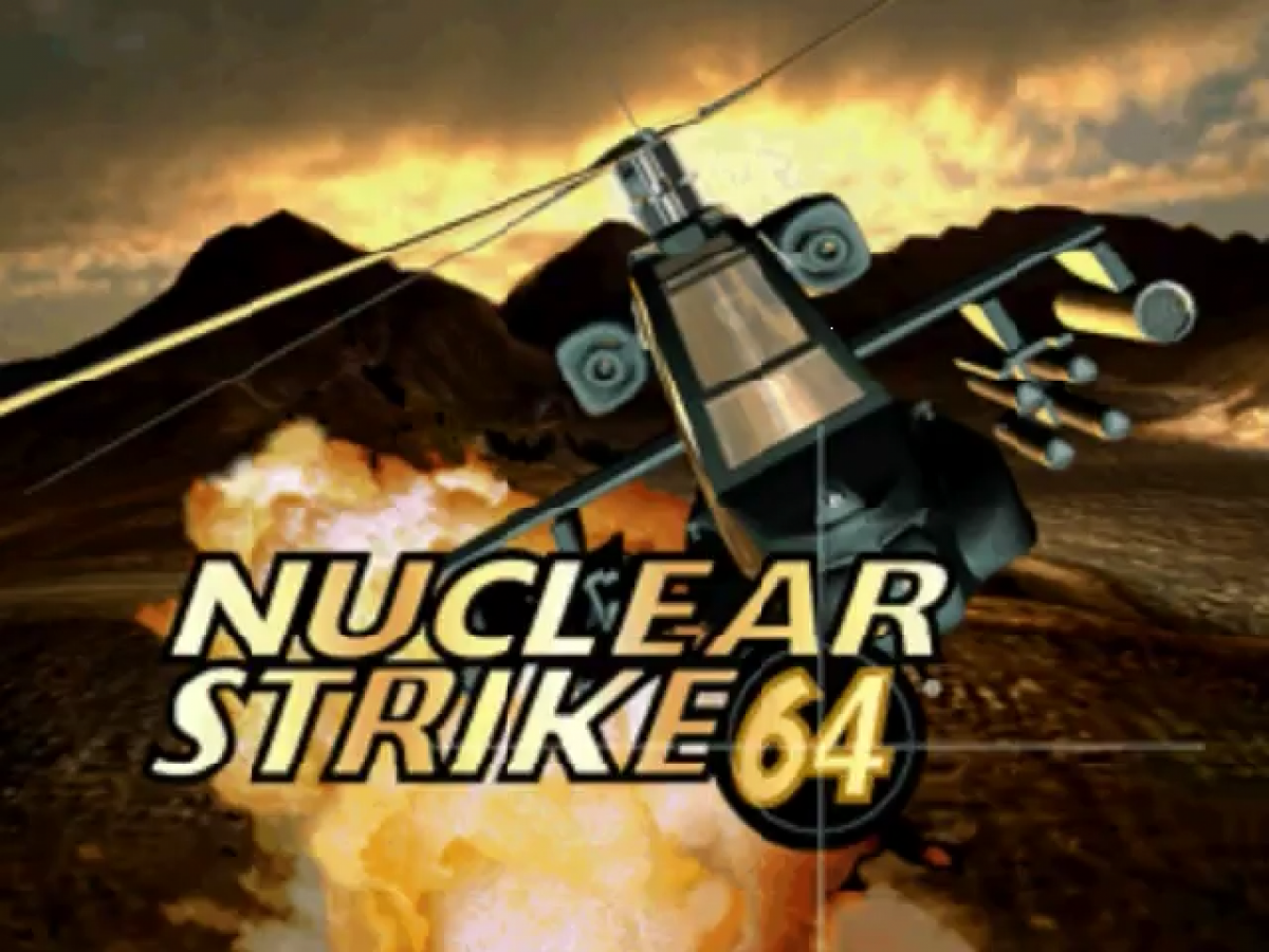 Nuclear Strike title screen for Nintendo 64 N64 video game