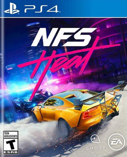 Need for Speed: Heat – PlayStation 4 (PS4) video game cover art, street racing action game.