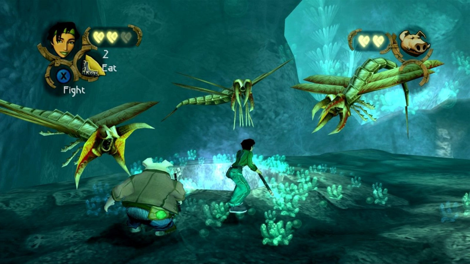 Beyond Good & Evil gameplay for GameCube game featuring action adventure gameplay with exploration, puzzle solving, and sci-fi storytelling