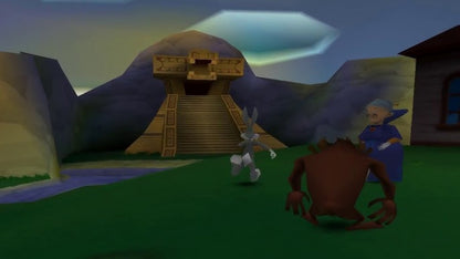 Bugs Bunny and Taz Time Busters PlayStation 1 game featuring cartoon-style platforming, time-travel adventures, and classic Looney Tunes humor gameplay screenshot