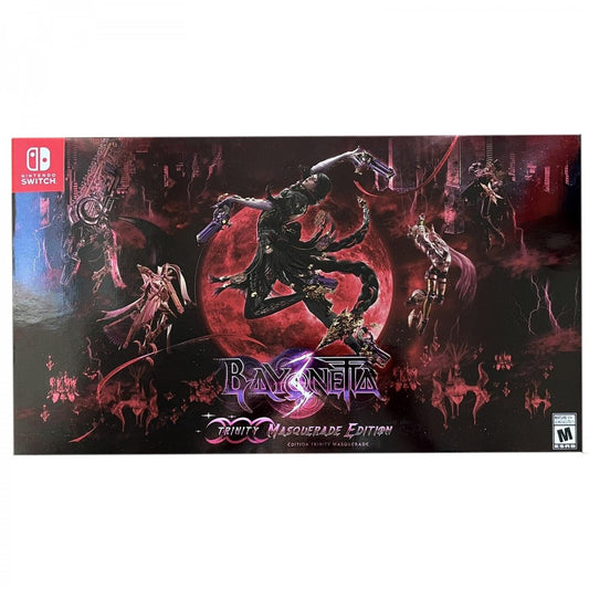 Bayonetta 3 Trinity Masquerade Edition for Nintendo Switch with special edition packaging and character-themed artwork box art