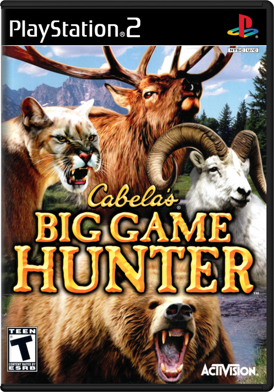 Cabela’s Big Game Hunter 2008 for PlayStation 2 with large-game hunting and outdoor expedition theme cover art