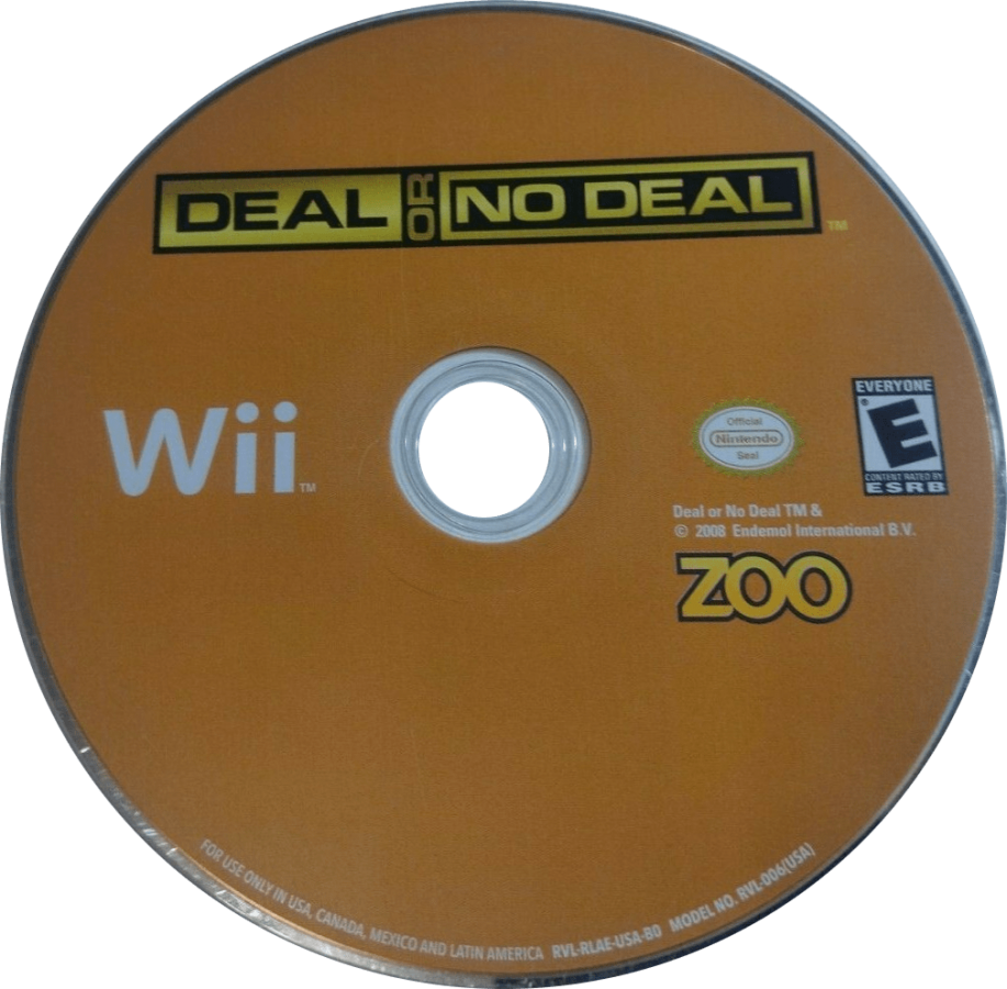 Deal or No Deal disc for Nintendo Wii (Wii) video game