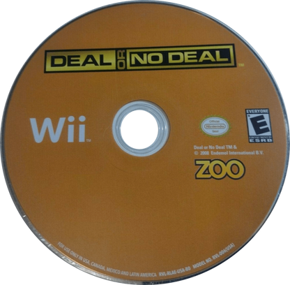 Deal or No Deal disc for Nintendo Wii (Wii) video game
