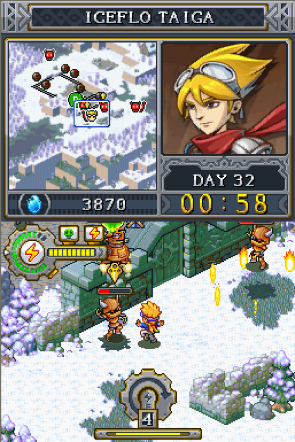 Lock's Quest gameplay for Nintendo DS (DS) tower defense strategy video game