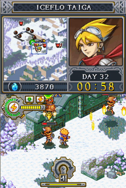 Lock's Quest gameplay for Nintendo DS (DS) tower defense strategy video game