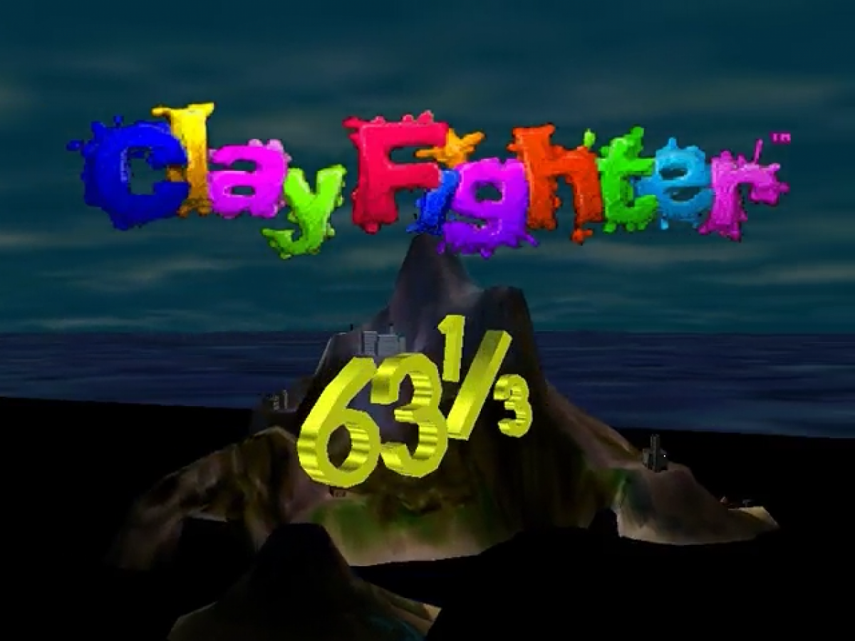 Clay Fighter 63 1/3 title screen for Nintendo 64 N64 video game