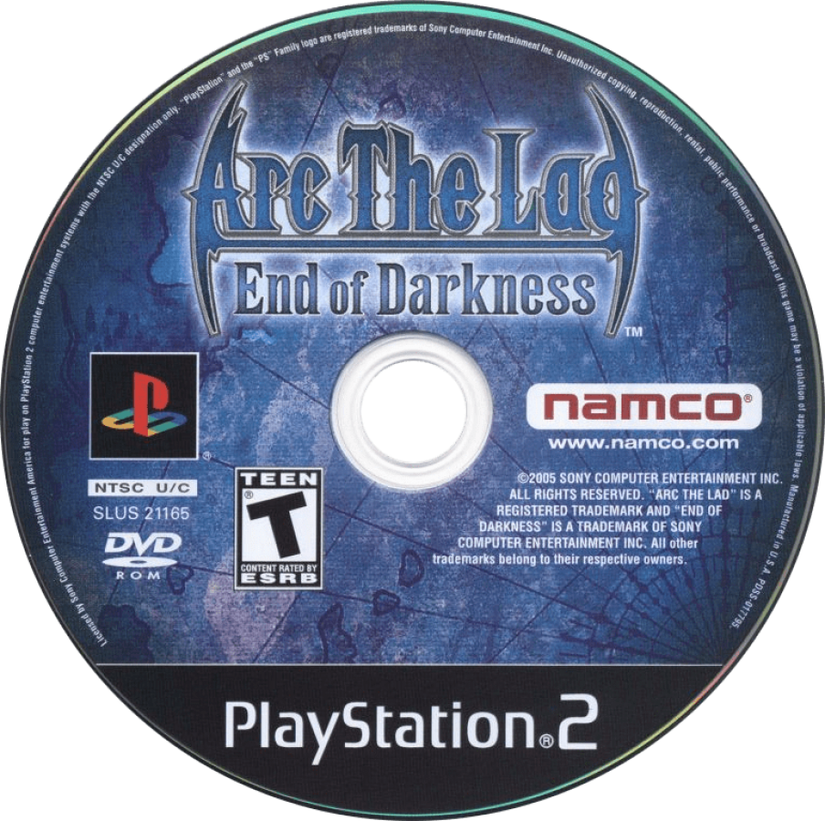 Arc the Lad End of Darkness PlayStation 2 PS2 retro video game action RPG disc (2005)