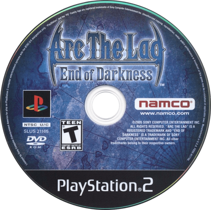 Arc the Lad End of Darkness PlayStation 2 PS2 retro video game action RPG disc (2005)