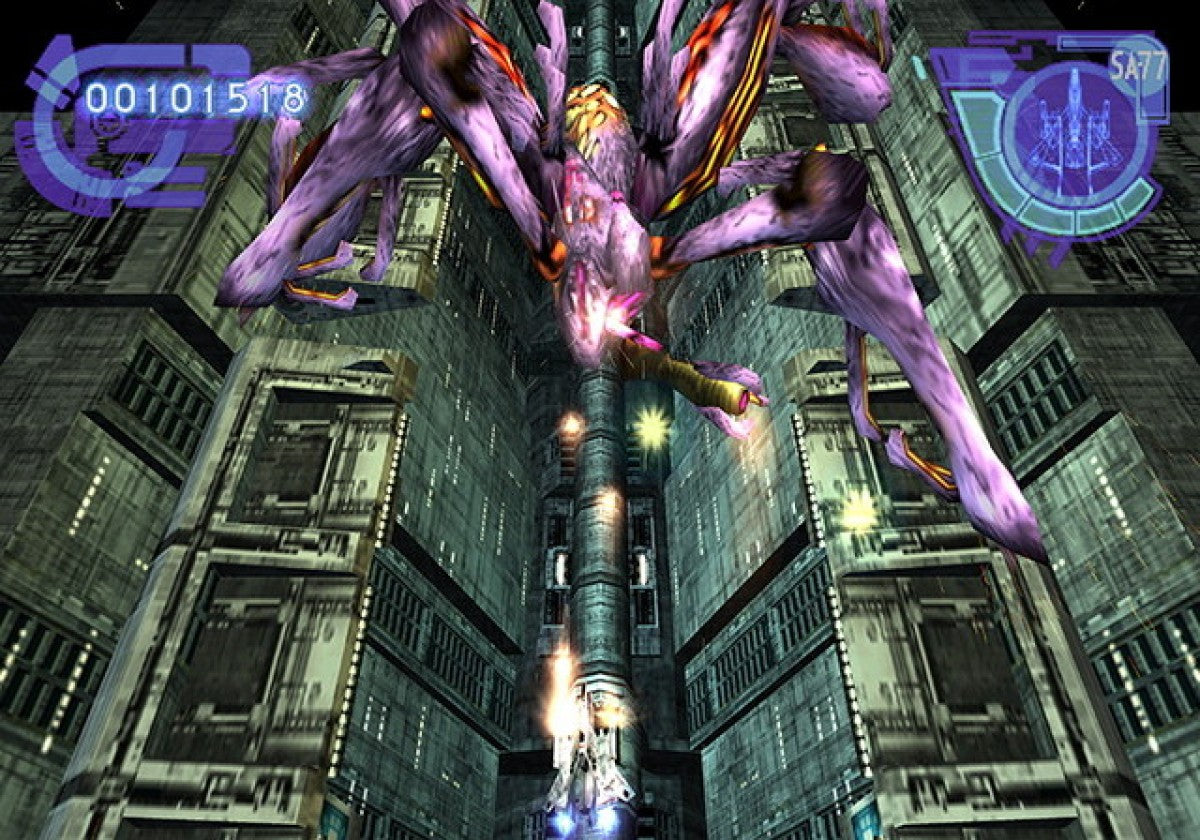 Silpheed PS2 Sony PlayStation 2 shoot em up shmup space shooter sci fi arcade action vertical scrolling shooter Silpheed The Lost Planet Treasure cinematic gameplay retro gaming PlayStation 2 software video game title gameplay