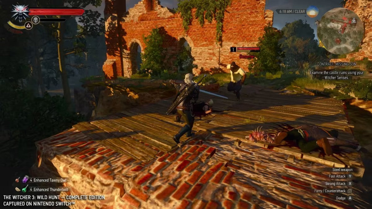 The Witcher 3 Wild Hunt Complete Edition Nintendo Switch NS video game featuring open world action role playing gameplay Geralt of Rivia monster hunting fantasy adventure sword combat magical signs alchemy crafting character progression branching story choices massive open world exploration quests and Complete Edition gameplay