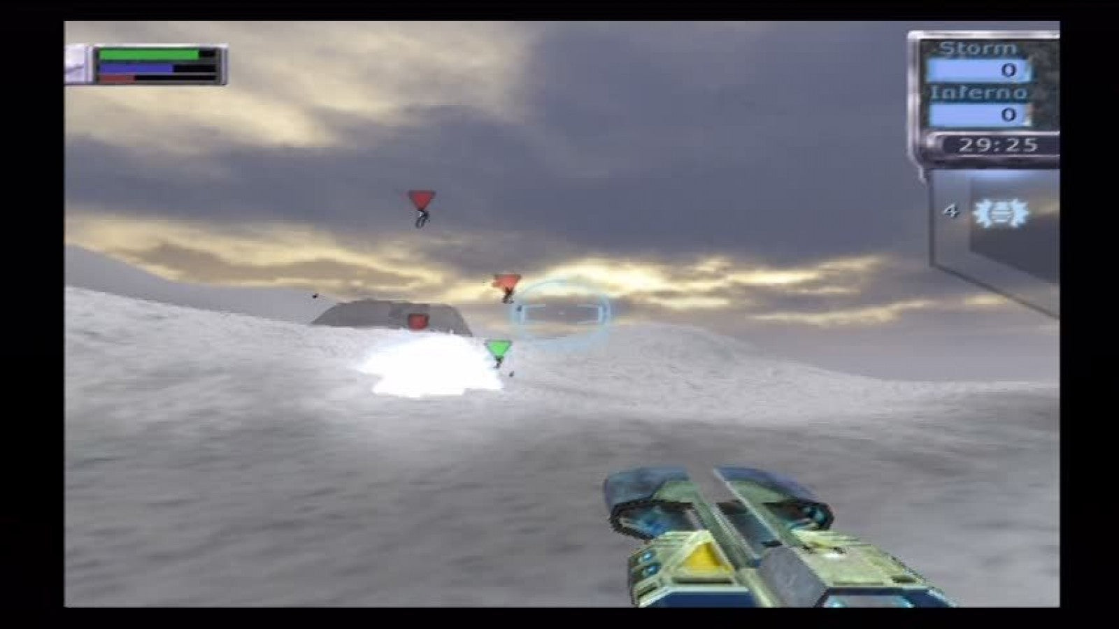 Tribes: Aerial Assault – PlayStation 2 (PS2) video game gameplay, sci-fi multiplayer shooter.