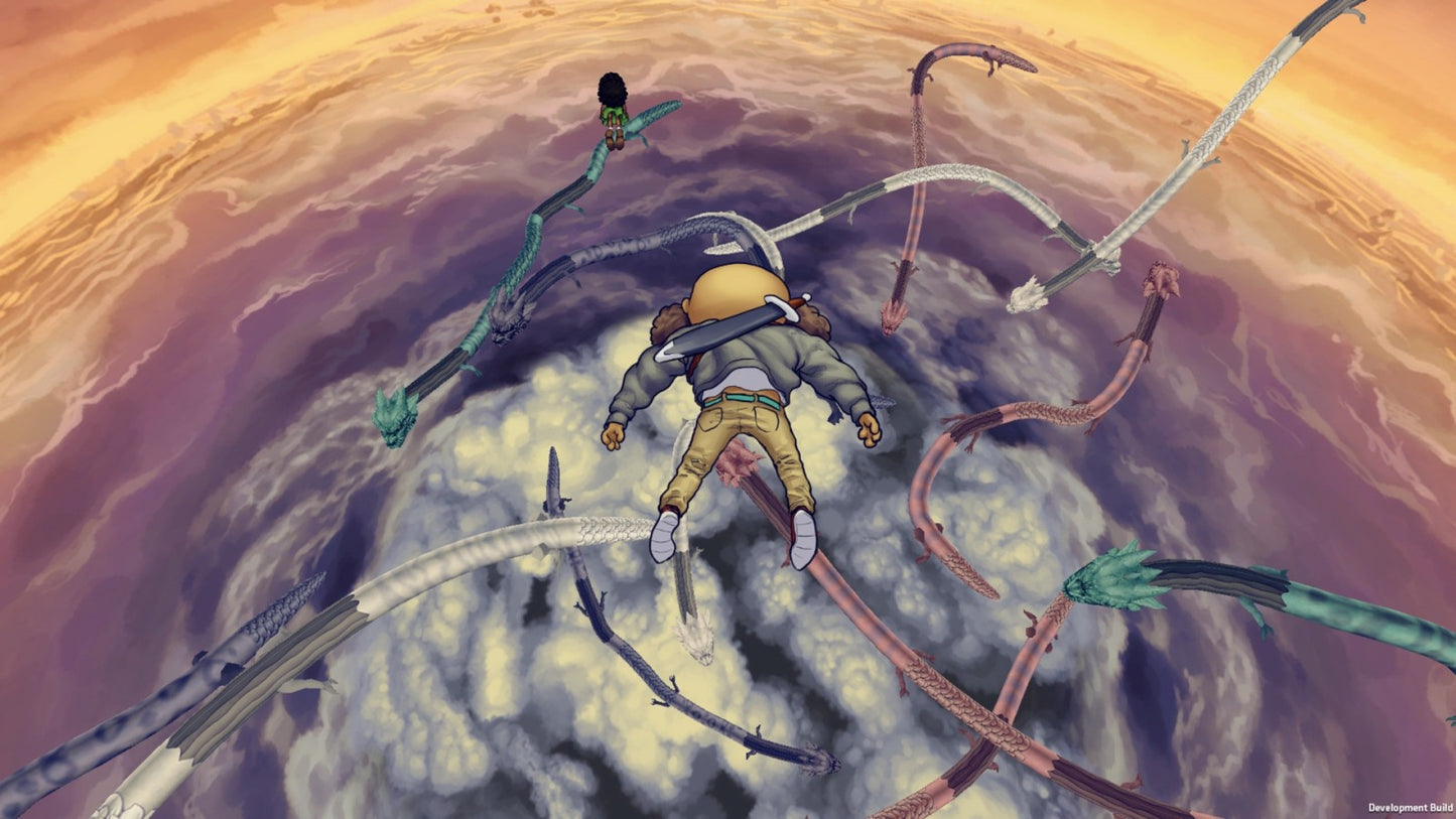 EarthNight Limited Run 379 PS4 game featuring hand-drawn endless runner gameplay, vibrant art style, and an exclusive Limited Run Games collectible release gameplay screenshot